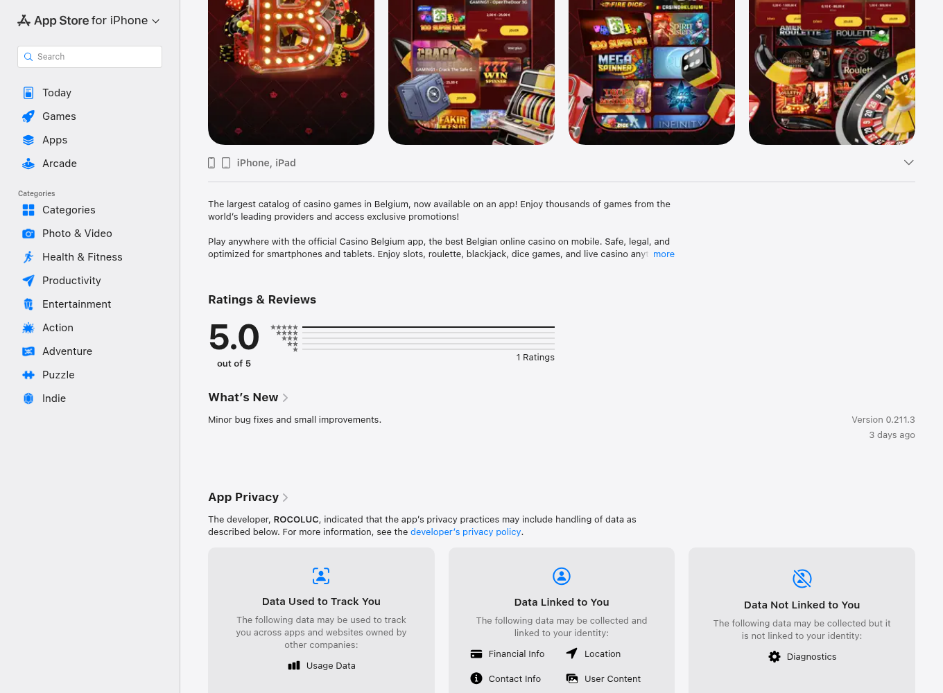 Contextuele appvermelding die ROCOLUC aan de app koppelt